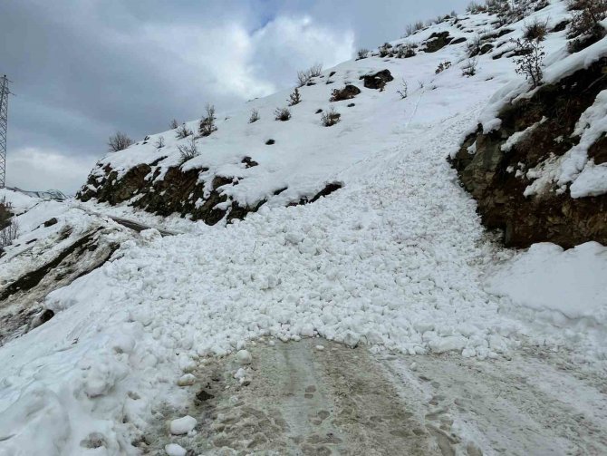 Siirt’te Çığ Düşmesi Sonucu Öğrenci Ve Öğretmenler Yolda Mahsur Kaldı