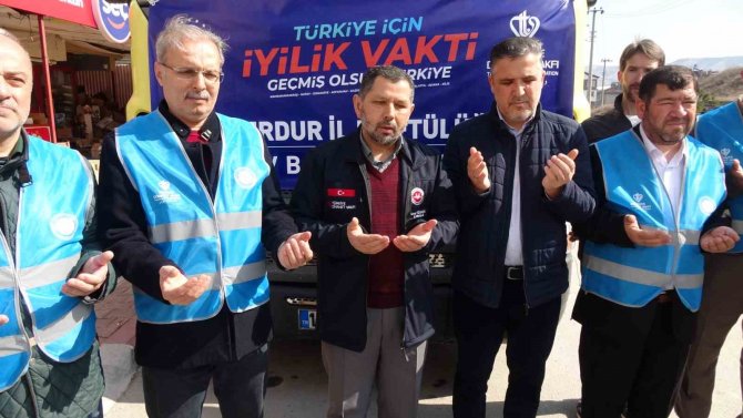 Burdur Müftülüğünden Hatay’a Kahvaltılık Gıda Yardımı