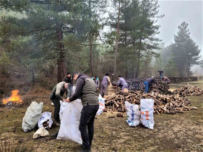 Kütahya Obm Deprem Bölgesine Bin 625 Ton Yakacak Odun Gönderdi