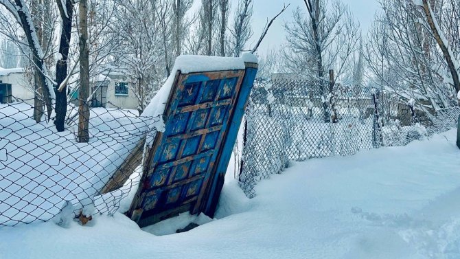 Ağrı’da Kış Manzarası Göz Kamaştırıyor