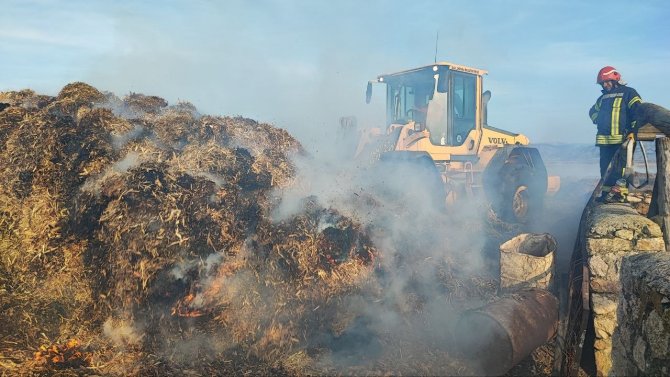 Amasya’da 90 Ton Saman Alev Alev Yandı