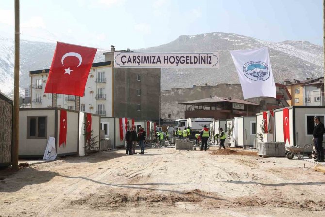 Afet Bölgesindeki İlk ’Konteyner Çarşı’, Yarın Elbistan’da Hizmet Verecek