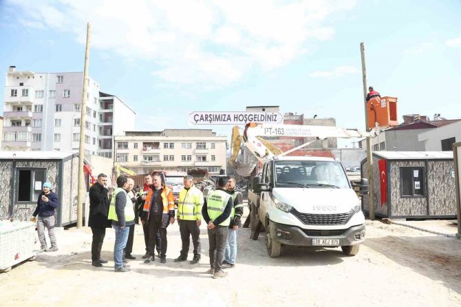 Afet Bölgesindeki İlk ’Konteyner Çarşı’, Yarın Elbistan’da Hizmet Verecek