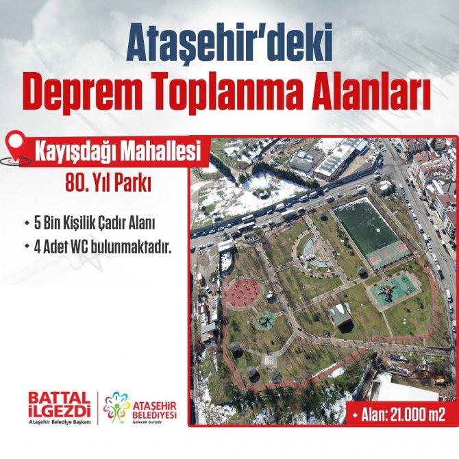 Ataşehir’deki Afet Ve Acil Durum Toplanma Alanları Güncellendi
