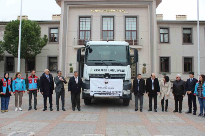 Kırklareli’nden Deprem Bölgesine Kuru Gıda Ve Yağ Desteği
