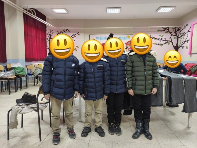 Kardeş Okuldan Yeniceli Öğrencilere Kışlık Kıyafet