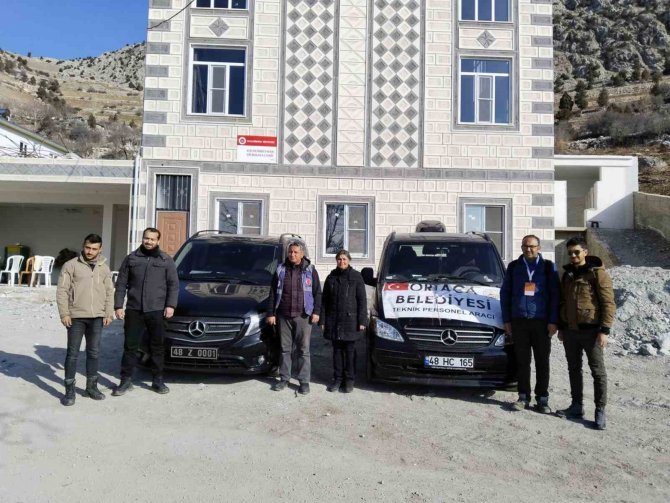 Ortaca Belediye Ekipleri Deprem Bölgesinde