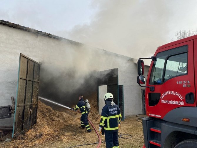 Kastamonu’da Hayvan Çiftliğinde Çıkan Yangın Büyümeden Söndürüldü