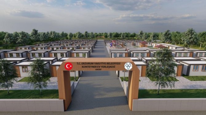 Yakutiye’den Hatay’a Konteyner Mahalle
