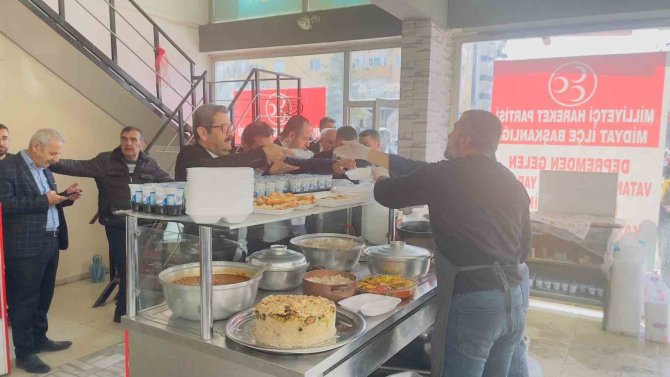 Mhp Midyat İ̇lçe Başkanlığı Depremzedeler Yararına Etkinlik Düzenledi