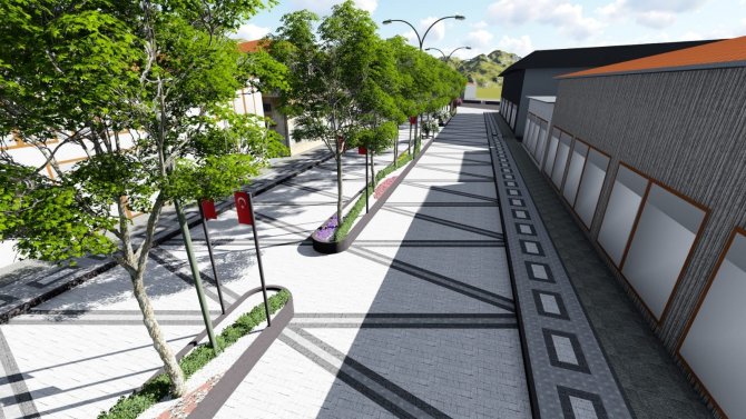 Ortaklar Atatürk Caddesi’nin Çehresi Değişiyor