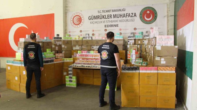 Kapıkule Gümrük Kapısı’nda 48 Milyon Lira Değerinde Kaçak Elektronik Sigara Ele Geçirildi