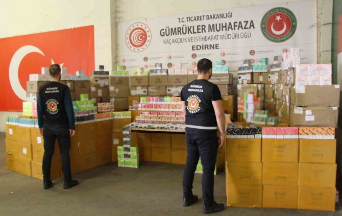 Kapıkule Gümrük Kapısı’nda 48 Milyon Lira Değerinde Kaçak Elektronik Sigara Ele Geçirildi
