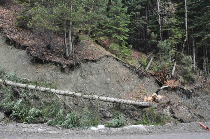 Abant’ta Eriyen Karlar Heyelana Sebep Oldu