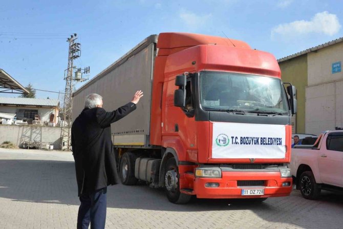 Bozüyük Belediyesi Un Yüklü 11’inci Yardım Tırı Kahramanmaraş’a Yola Çıktı