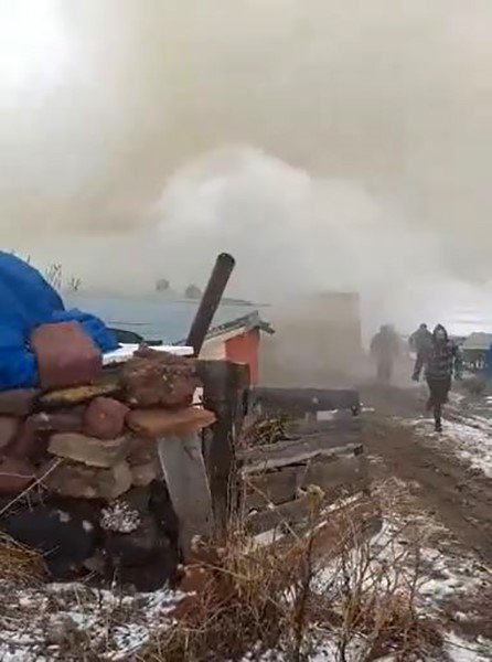 Ardahan’da Ahşap Ev Yandı