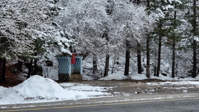 Kütahya’nın Domaniç Dağı’na Mart Karı