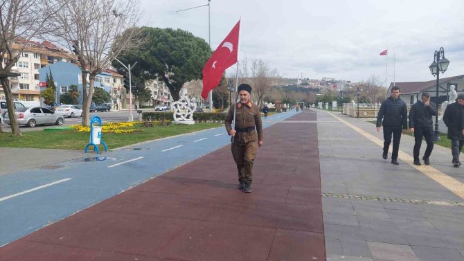5 Yıldır Askeri Kıyafetle Çanakkale’ye Yürüyor
