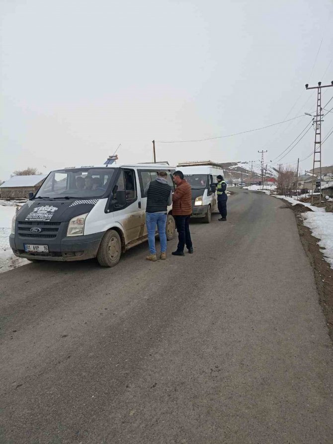 Ağrı’da Taşımalı Eğitim Servis Araçları Denetlendi