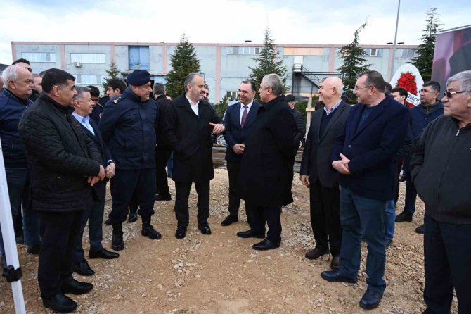 Bursa’da Organize Sanayi Bölgesine Yapılacak Jandarma Ve İtfaiye Binalarının Temeli Atıldı