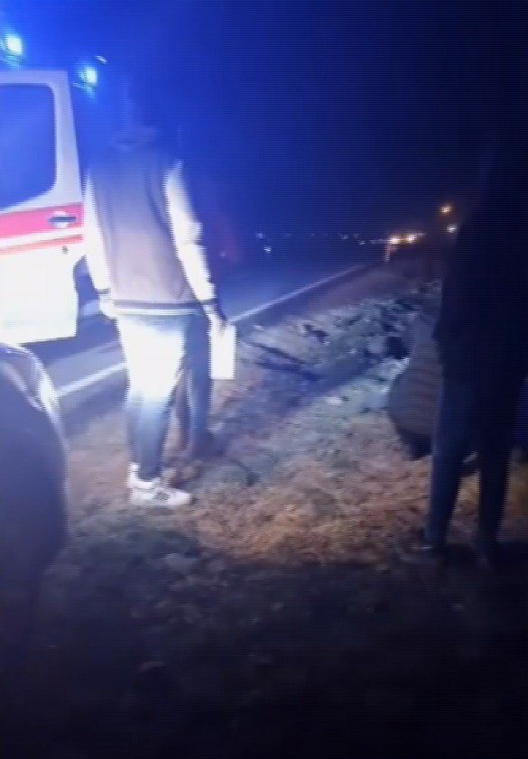 Köpeğe Çarpmamak İçin Manevra Yapan Otomobil Şarampole Yuvarlandı: 2 Yaralı