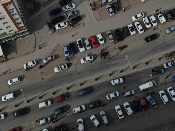 Kayseri’de Deprem Paniği Havadan Görüntülendi