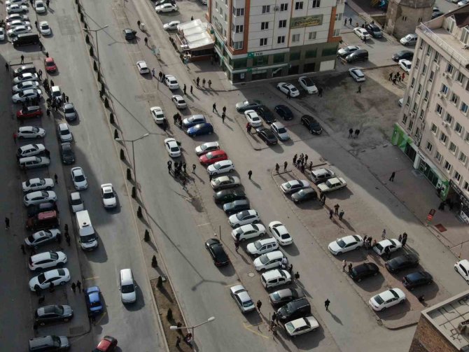 Kayseri’de Deprem Paniği Havadan Görüntülendi