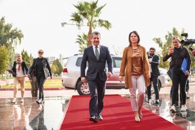 Almanya Dışişleri Bakanı Baerbock, Ikby Başkanı Barzani İle Görüştü