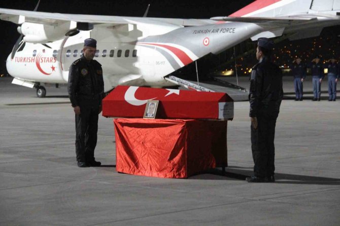 Şehit Adalıoğlu’nun Naaşı Kahramanmaraş’tan Ankara’ya Uğurlandı