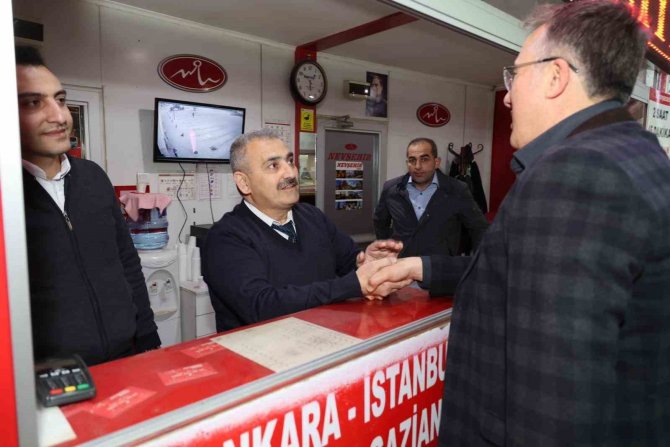 Başkan Savran’dan Terminal Esnafına Ziyaret