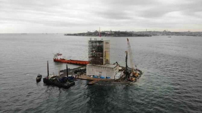 Restorasyonu Devam Eden Kız Kulesi’nin Son Hali Havadan Görüntülendi