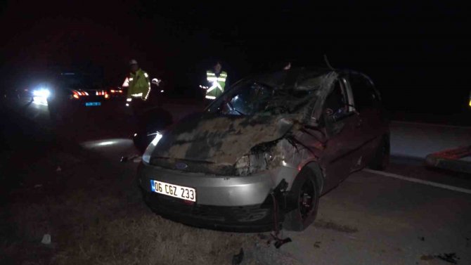 Navigasyonu Ayarlarken Dikkati Dağıldı, Otomobili İle Takla Attı