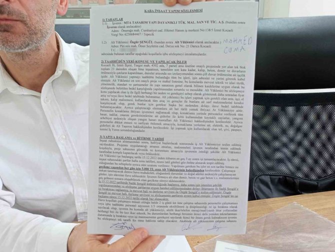 Binanın Kirişlerinin Toprakla Doldurulduğu İddia Edilmişti, Müteahhitten Açıklama