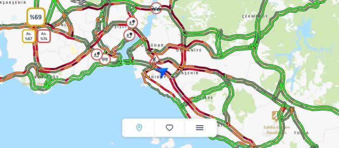 İ̇stanbul Anadolu Yakasında Sağanak Yağış Etkili Oluyor