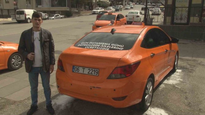 Taksiciden Örnek Davranış: Depremzedelere Ücretsiz Ulaşım Hizmeti