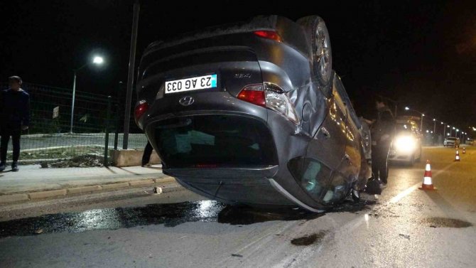 Otomobil Takla Attı, Emniyet Kemeri Takan Sürücünün Burnu Bile Kanamadı