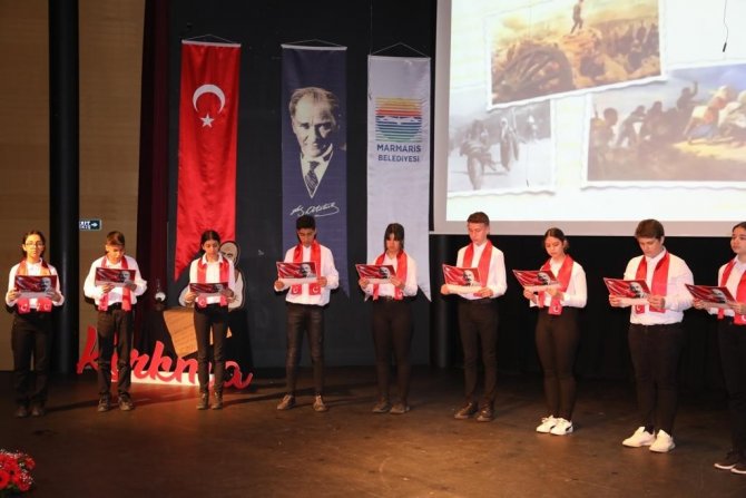 İ̇stiklal Marşı’nın Kabulünün Yıldönümü Marmaris’te Düzenlenen Tören İle Kutlandı