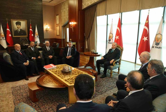 Cumhurbaşkanı Recep Tayyip Erdoğan, Bbp Genel Başkanı Mustafa Destici’yi Kabul Etti.