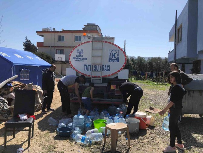 Konya Büyükşehir Hatay’da Temiz Su İhtiyacını Gideriyor