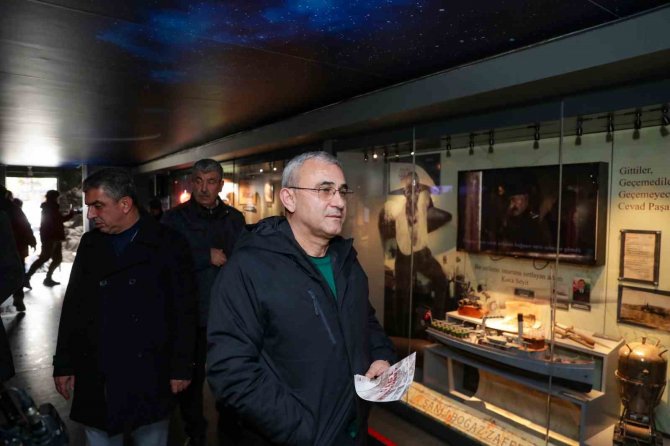 Protokol, Çanakkale Savaşları Mobil Müzesi Tırı’nı Ziyaret Etti