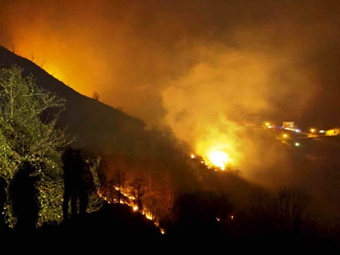 Of’ta Orman Yangını Kısmen Kontrol Altına Alındı