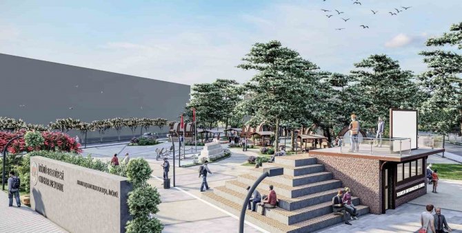 İ̇nönü Belediyesi’nden Cumhur Meydanı Ve Park Projesi
