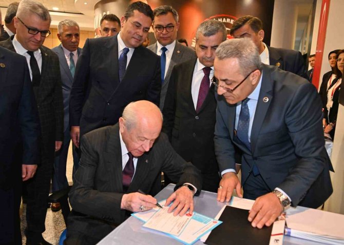 Mhp Genel Başkanı Bahçeli Milletvekili Adaylık Başvurusunu Gerçekleştirdi