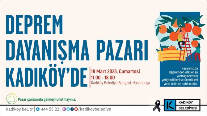 Kadıköy’de Depremzede Yerel Üreticilerle Dayanışma Pazarı Kuruluyor