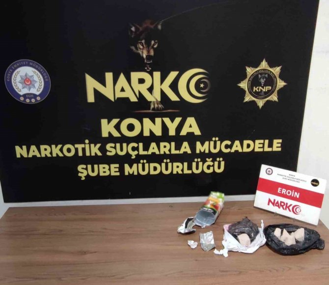 Konya’da Meyve Suyu Kutusunda Eroin Ele Geçirildi
