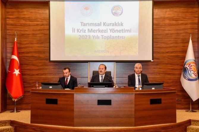 Mersin’de Tarımsal Kuraklık İ̇l Kriz Merkezi Yönetimi Toplantısı Yapıldı