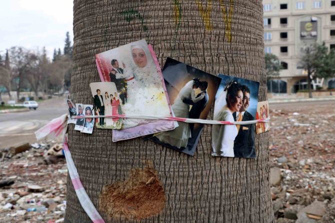 Deprem Geride Acı Hatıralar Bıraktı: Enkazdan Çıkan Fotoğraflar Ağaçlara Bağlanıyor