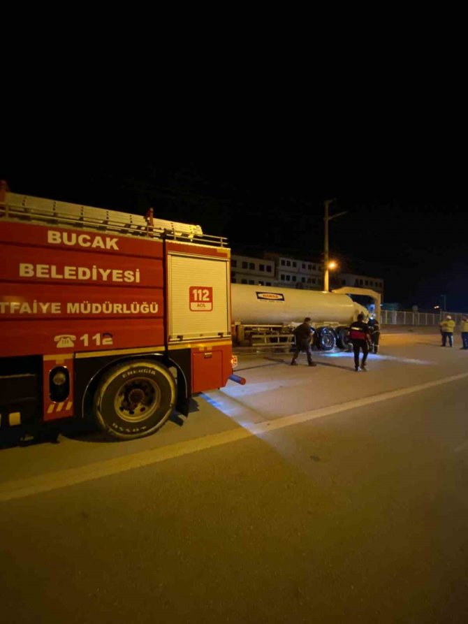 Burdur’da Seyir Halindeki Tankerde Yangın