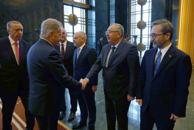 Cumhurbaşkanı Erdoğan, Finlandiya Cumhurbaşkanı Sauli Niinistö ‘Yü Resmi Törenle Karşıladı