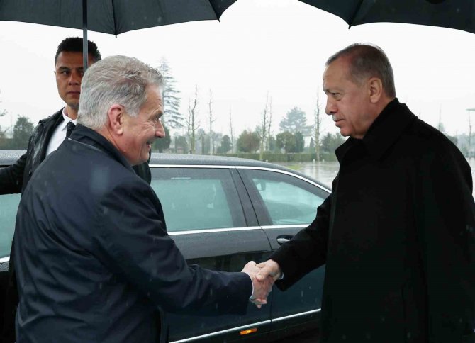 Cumhurbaşkanı Erdoğan, Finlandiya Cumhurbaşkanı Sauli Niinistö ‘Yü Resmi Törenle Karşıladı